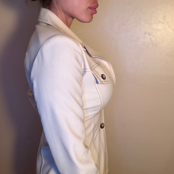 Express Vintage Cream Women's Blazer - Picture 3 of 6